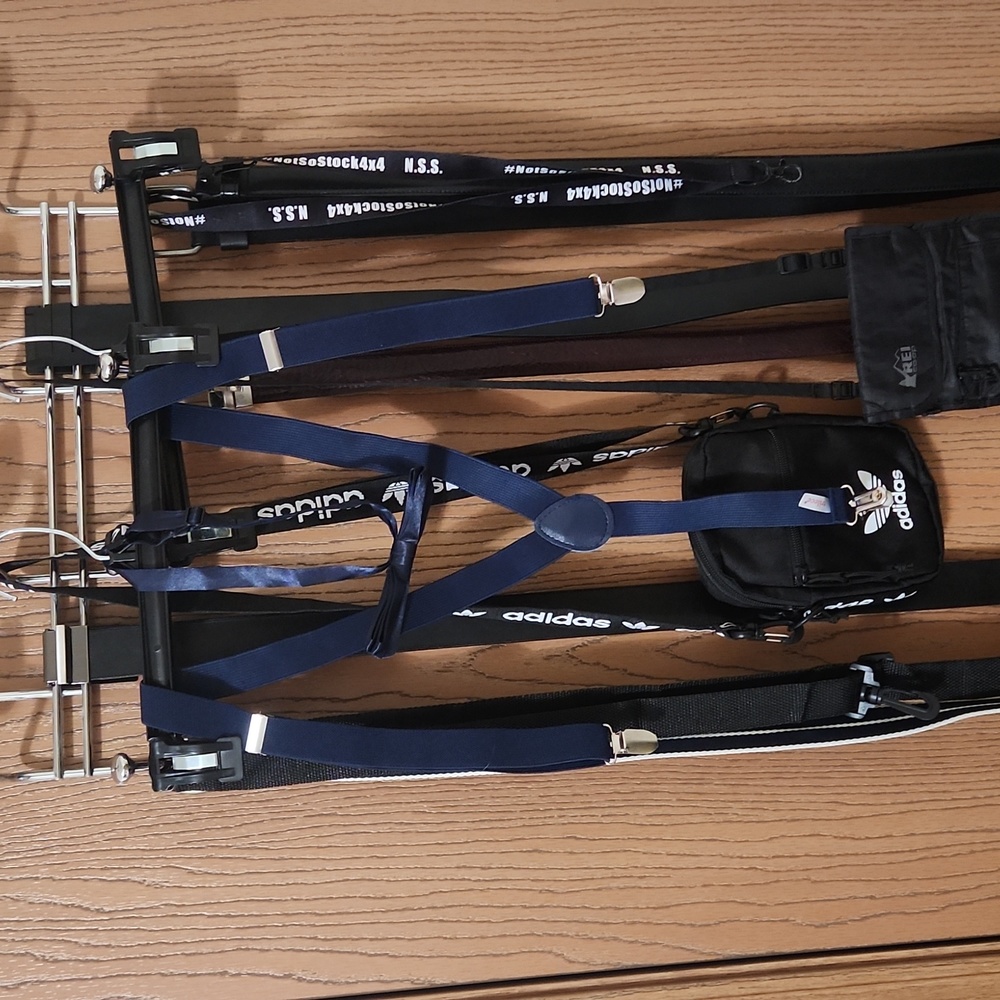 Navy Blue Suspender & Bowtie Set
